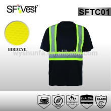 Levado iluminado personalizado roupas polos camisa alta visibilidade camisa de algodão segurança t-shirt
